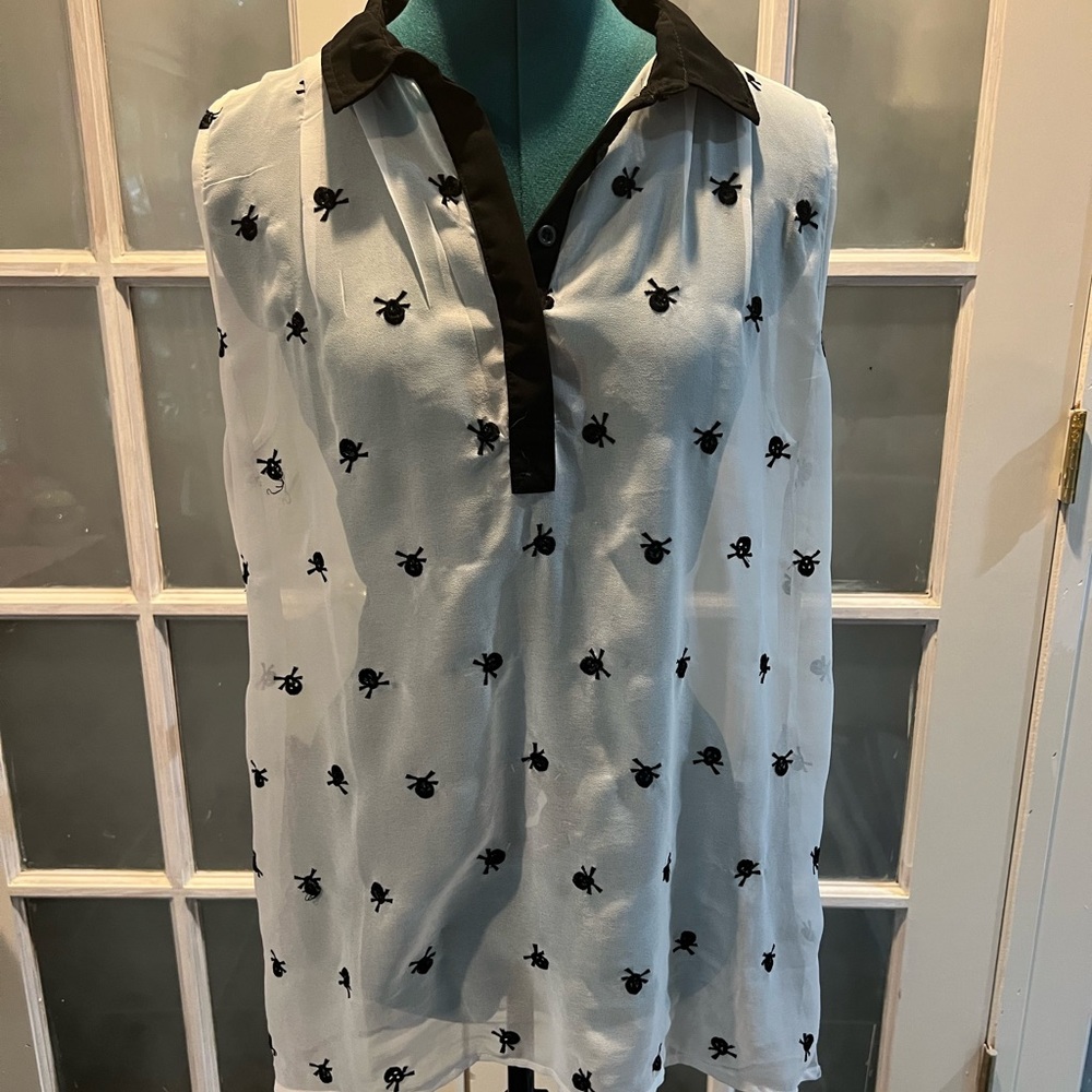 Envy Me white Blouse with skull details